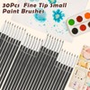 Anezus 30 Pcs Tiny Detail Paint Brushes #0 Fine Paint