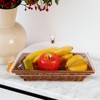 HOLIDYOYO Wicker Dessert Basket Imitation Rattan Bread Basket with Acrylic