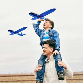 BluVast Polystyrene Flight, Pack of 4 Aeroplane Styrofoam, Throwing Gliders, Aviator Styrofoam, Children's Styrofoam, Suitable for Park, Beach, Backyard, Grass