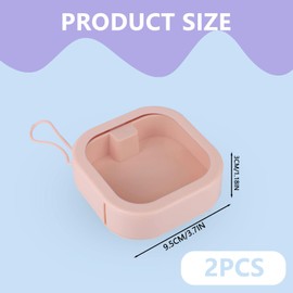 2 Stück Haargummi Organizer Haargummi Halter Plastik Organizer Tragbare Reise Aufbewahrungsbox Schmuckkoffer Klein Aufbewahrungsbox für Haltebare Kopfhörer Wattestäbchen Haaraccessoires(Weiß, Rosa)