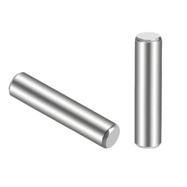 TOP-VIGOR 25Pcs 5mm x 25mm Dowel Pin Shelf Support Pegs, 304 Stainless Steel Cylindrical Shelf Support Pin Fasten Elements Silver Tone