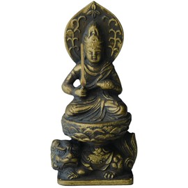 文殊菩薩 古美金 7cm