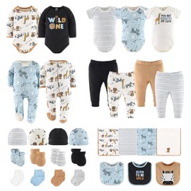 The Peanutshell Baby Layette Gift Set for Boys or Girls, Newborn to 9 Month Sizes, Essentials, Needs, & Must Haves (Multicolor, 6-9 Months)