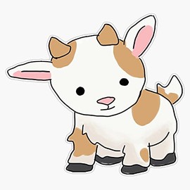 Magnet Cute Baby Goat Magnet Bumper Sticker Car Magnet Flexible Reuseable Magnetic Vinyl 5"