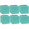 Simple Houseware Foldable Cloth Storage Cube Basket Bins Organizer, Turquoise