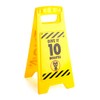 MDI Australia Poo in Progress Warning Desktop Sign Novelty, Yellow/Black