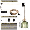 Shenmoyl Plug in Pendant Light Hanging Light Fixture Corded On/Off