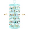 MODOWEY Rotating Earring Holder Organizer Display Tree with Metal Tray,