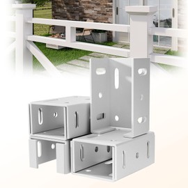 Aluminum Fence Bracket for Vinyl Fencing,Fence Bracket Used for Connecting Panel to Post,Vinyl Fence Brackets Fit 2.75in Rails,Heavy Duty Metal Fence Bracket Vinyl Fence Parts(6Pcs & 60screws)