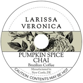 Pumpkin Spice Chai Brazilian Coffee (Single Serve K-Cup Pods) (Gourmet, Naturally Flavored, Whole Coffee Beans) (12 pods, ZIN: 578386) - 3 Pack