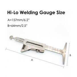 Hi-Lo Welding Gauge Standard & Metric Pipe Weld Misalignment Tool Fillet Leg Length Welding Inspection Gage Reading
