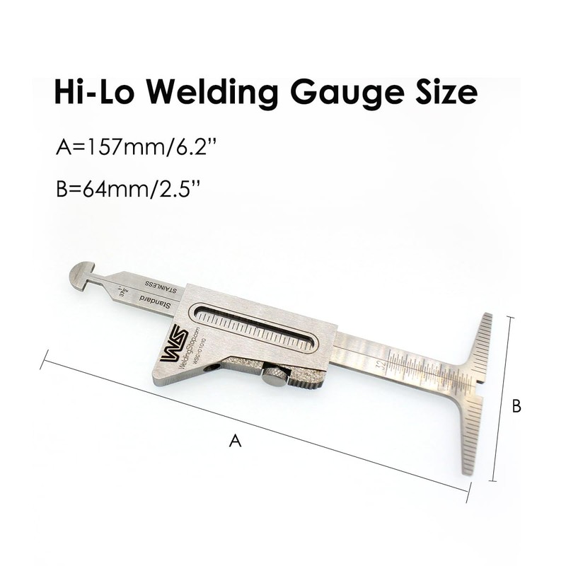 Hi-Lo Welding Gauge Standard & Metric Pipe Weld Misalignment Tool