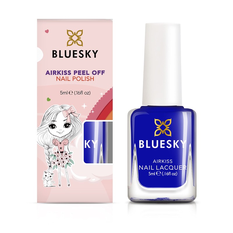 Bluesky Kids Nagellack - Boom, blau. Einfache Schälen, ungiftige, wasserbasierte,