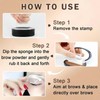 Eyebrow Stamp Kit,Light Brown Eyebrow Tint & Powder with Stencil