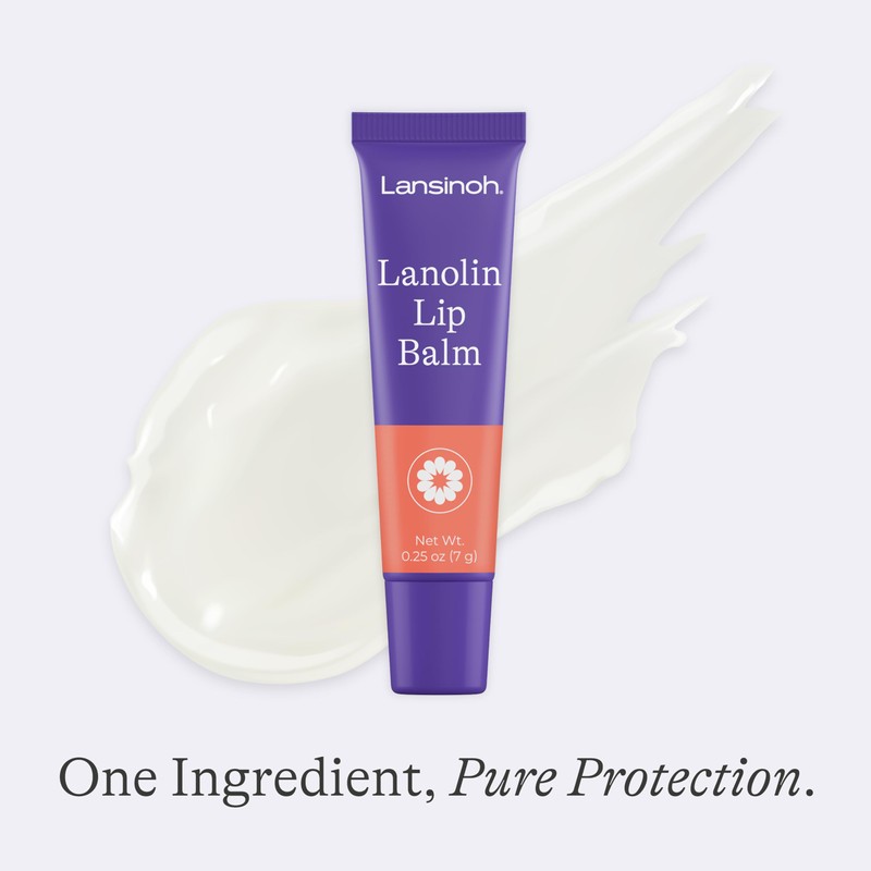 Lansinoh Lanolin Lip Balm, 2 Pack, 0.25 oz Each, Ultra-Moisturizing