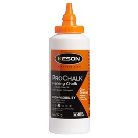 Keson 8GO ProChalk High Visibility Marking Chalk - Level 2, Glo-Orange, 8-Ounce (12-Pack)