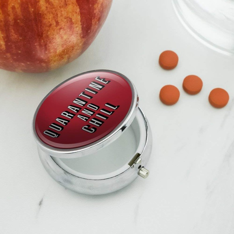 Quarantine and Chill Pill Case Trinket Gift Box