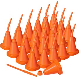 Gerrii Plastic Race Car Party Cups with Straws Construction Cone Cups Bulk Cones Shaped Party Cups Reusable Race Car Birthday Supplies Set for Traffic Party Favor, 10 oz (Orange, 24 Pieces)