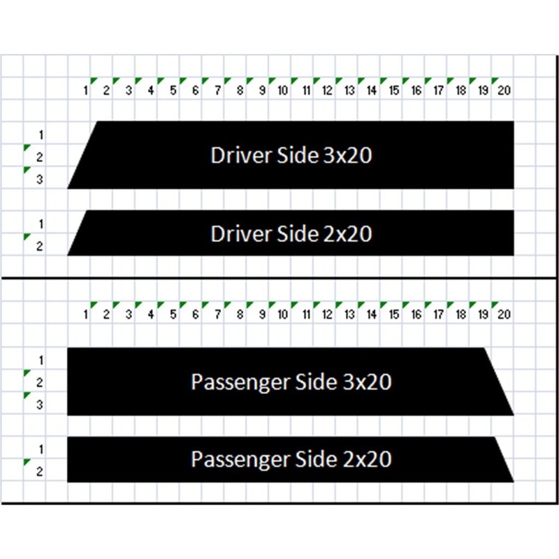 2 and 3 Inch Fender Hash Mark Double Bars Racing