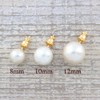 No Brand Goods Cotton Pearl Earrings with Backs that Won't