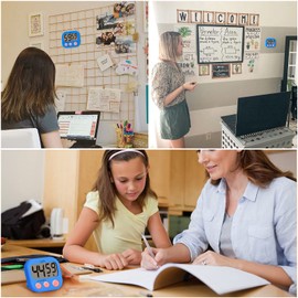 Kissarex Digital Kitchen Countdown Timer: Teachers Classroom Counter Large LCD Magnetic Clip Clock Small Stopwatch Beeper Hour Seconds Cooking Alarm Count Up, Gift for Birthdays Christmas Thanksgiving