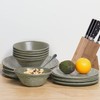 TP 18-Piece Dinnerware Set, Melamine Dishes Set with Bowls and