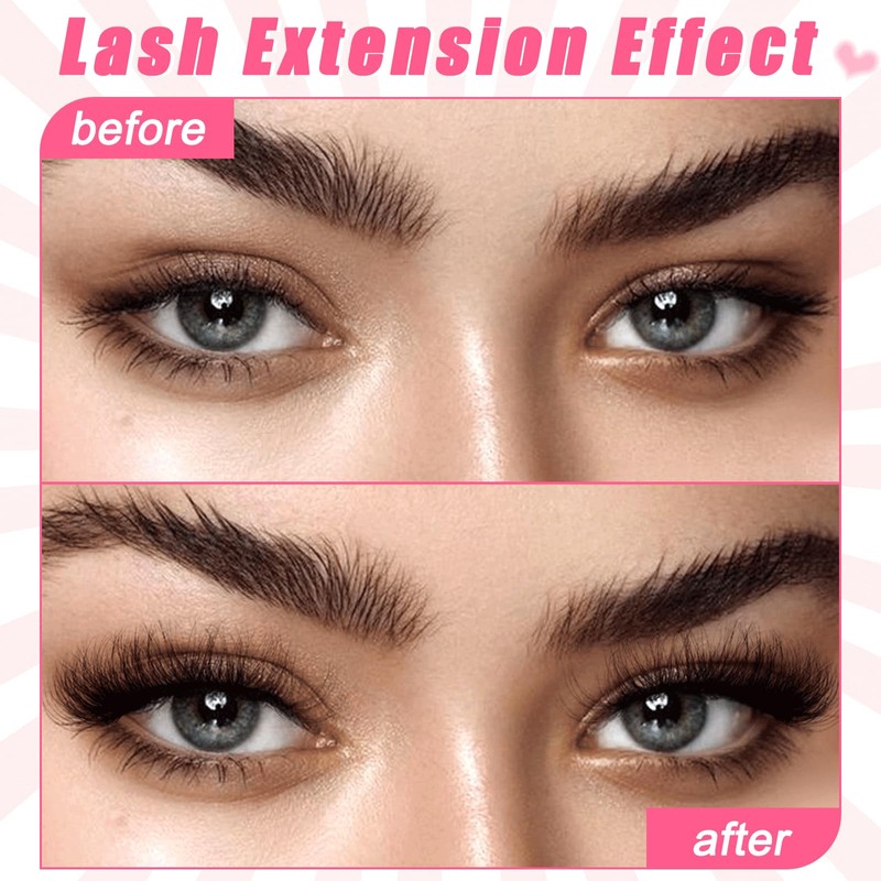 DIY Eyelash Extensions Set, 8-16 mm, Mixed Fluffy Eyelashes, Individual