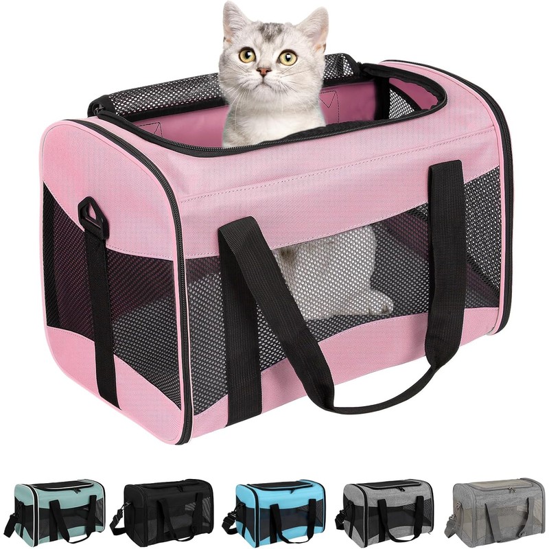 Funda de transporte para gatos, aprobada por aerolíneas, protable y