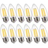 FLSNT 100W Equivalent LED Chandelier Light Bulbs E26 Base, 5000K