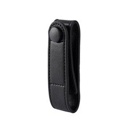 TACNEX Handcuff Strap w/Snap Closure Cuff Holder Nylon Keeper Chain/Hinged Cuffs Carrier Quick Release Clip Hook for ASP Handcuff Duty Belt (Plain Black Strap with Copper Snap, 1 PCS)