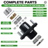 2 Sets 5 on 4.5" Trailer Hub Kit, 2,000 lb
