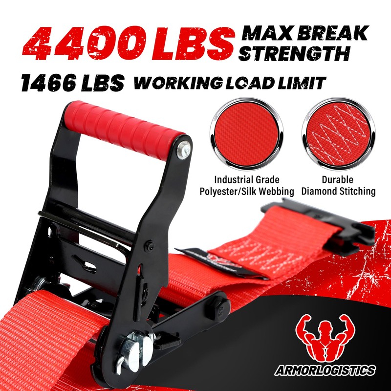 ARMORLOGISTICS Wheel Chock Tie Down Kit, 4 Pack Heavy Duty