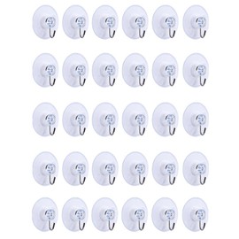Honbay 30pcs 45mm Bathroom Kitchen Suction Cup Wall Hook Hanger