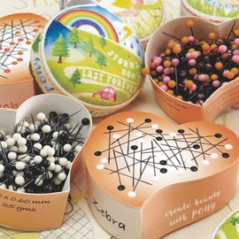 Pony Black Pins Zebra Steel 0.60 x 30 mm Black/White - Pack of 1