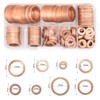Sutemribor 150PCS 8 Sizes Copper Metric Sealing Washers Flat Washers