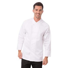 Chef Works Men's Trieste Executive Chef Coat, White, 40