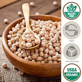 Organic Chickpeas Garbanzo Beans Dry 4.8lb - Dried Chick Peas Bulk by Be Still Farms - USA Grown | USDA Certified | Vegan | Non-GMO | Gluten Free