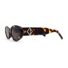 SA106 Mod Womens Narrow Oval Thick Plastic Fashion Sunglasses Tortoise