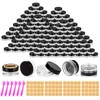 200 pcs 3g Round Clear Sample Containers Plastic Mini Sample