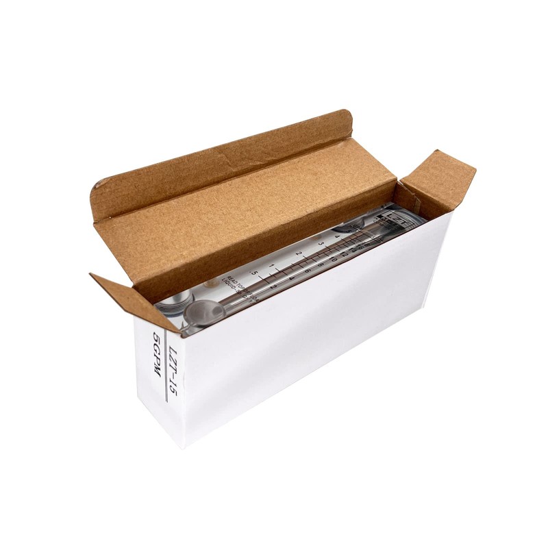 Xnrtop LZT M-15 0.5-5GPM 2-18LPM Water Flow Meter Panel Mount
