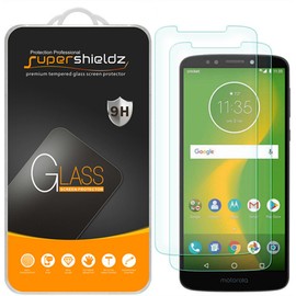Supershieldz (2 Pack) Designed for Motorola (Moto E5 Plus) Tempered Glass Screen Protector, 0.33mm, Anti Scratch, Bubble Free