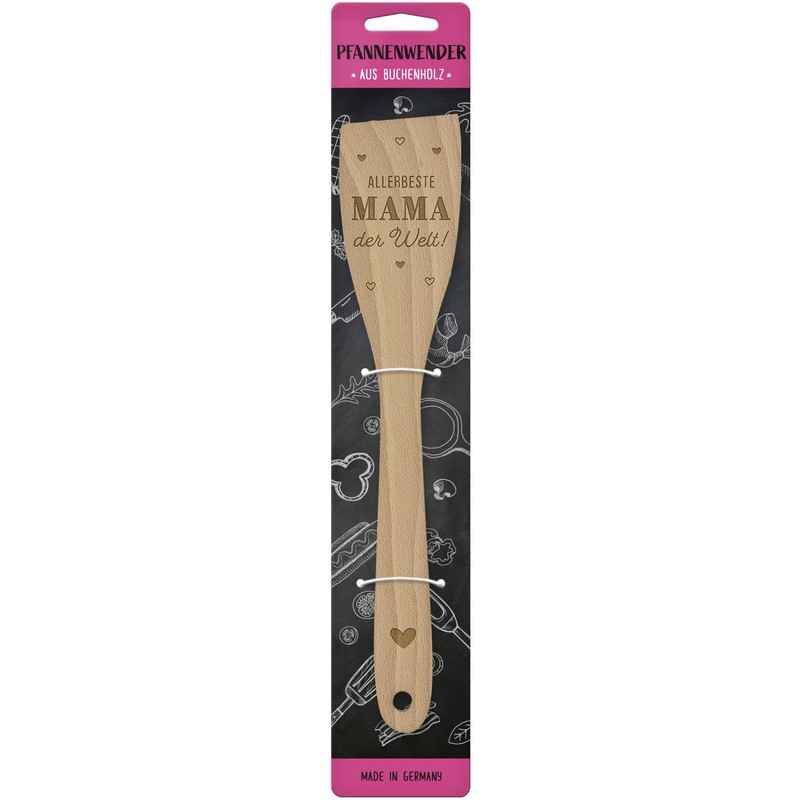 GRUSS & CO 48807 Spatula with "Allerbeste Mama" Motif Beech