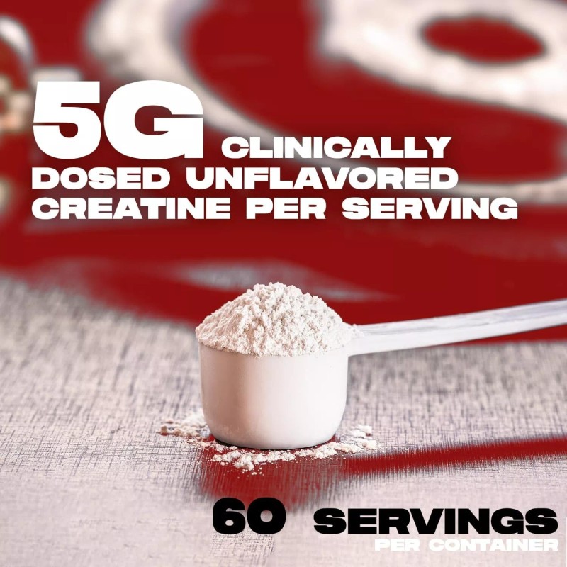 Alpha Lion Creatine - 60 servings - 5000mg/serving - 09/2026+