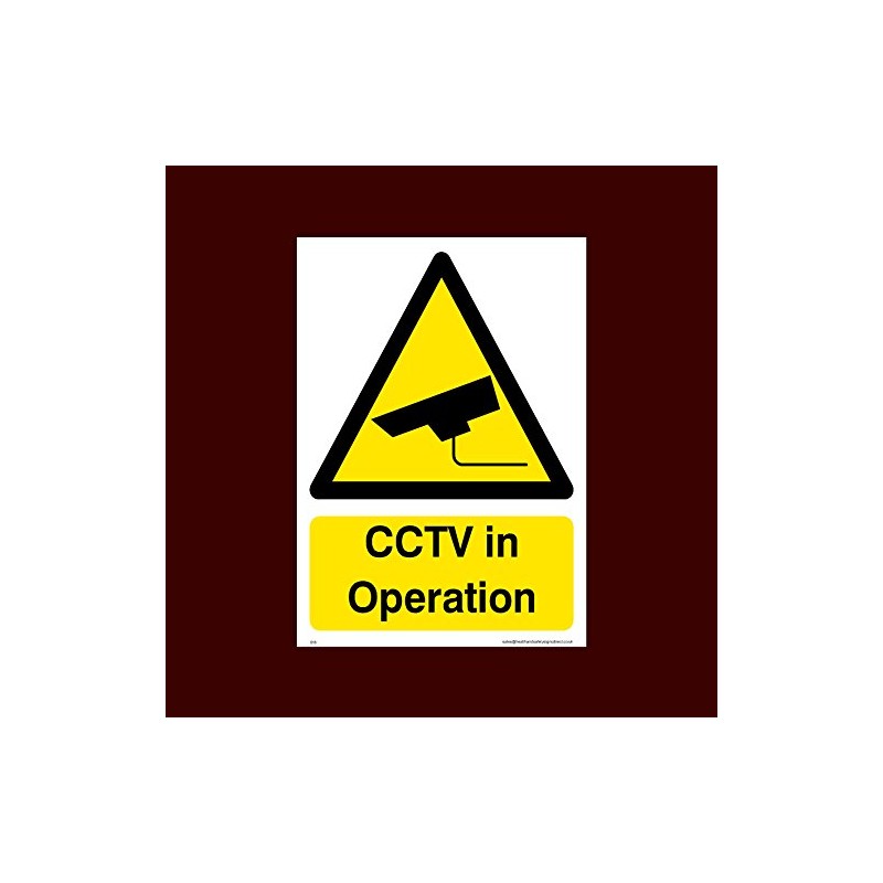 CCTV in operation Plastic Sign (S18) - CCTV, Security, Warning,