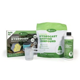 Alumilite HydroCast Refill Kit 2.2 lbs (1.7 lbs Part A + 8.5 oz Part B) Versatile Casting Kit for Beginners, Matte Ceramic Like Finish, Decorative Art, Home Decor, Coasters, Jewelry, Planter Pots