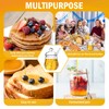 SlZKADY Honey Jar with Dipper and Lid,Glass Honey Pot Container
