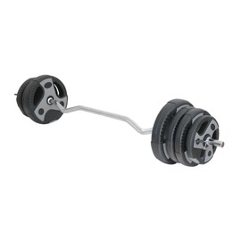 US Weight 60lb Curl Bar Weight Set with Spring Clips – Adjustable Workout Set for Home Gym - Ideal Exercise Equipment for Full-Body Training