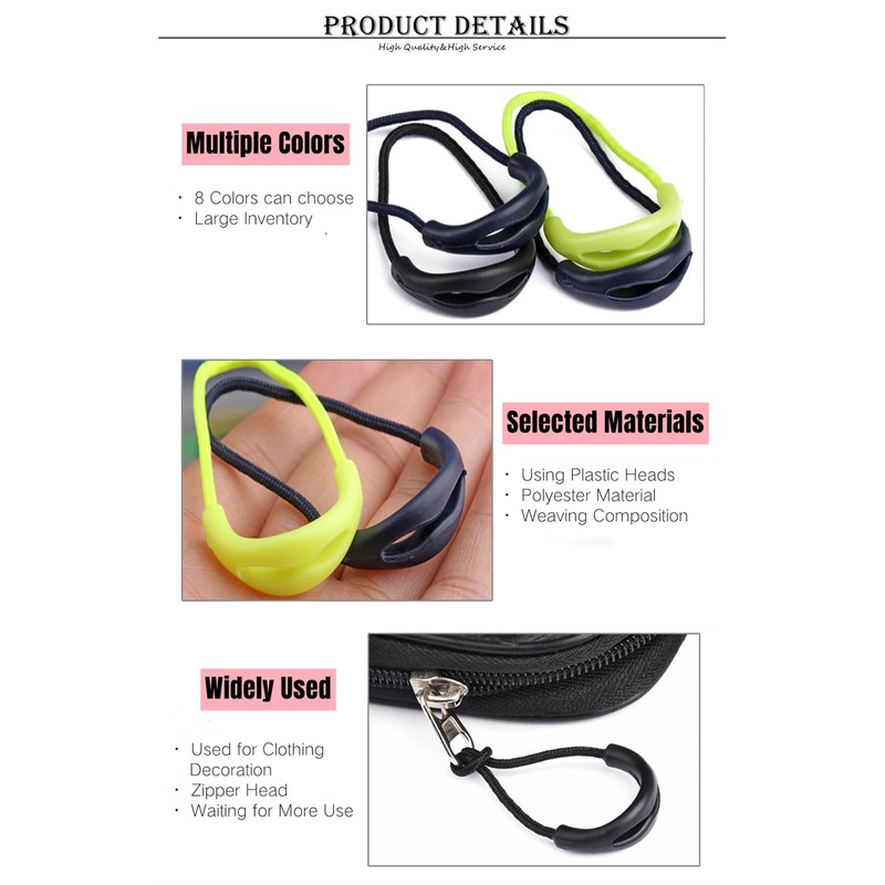 10pcs/Pack U Shape Color Zipper Pulls Fits/Zipper Fixer for Apparel