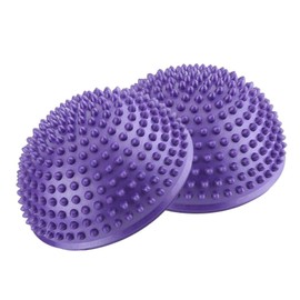 Keenso - Pelota de masaje de pies, 8 colores de PVC inflable, media bolas de yoga, punto de masaje, ejercicios de fitball, pelota de equilibrio de fitness (morado)