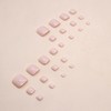 Aurora White Press on Toenails Short Square Fake Toe Nails